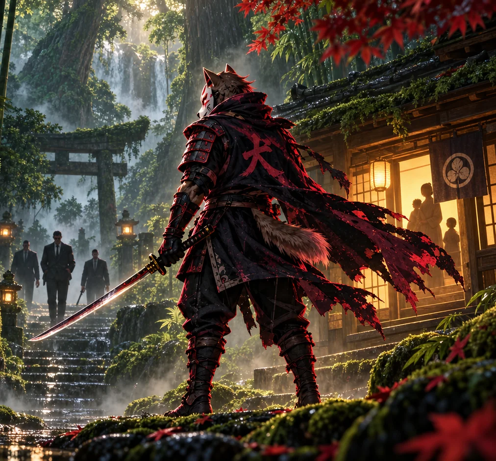 Shadows: the masked protector at the shrine